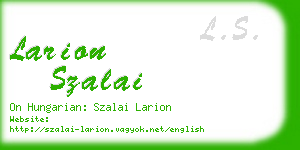 larion szalai business card